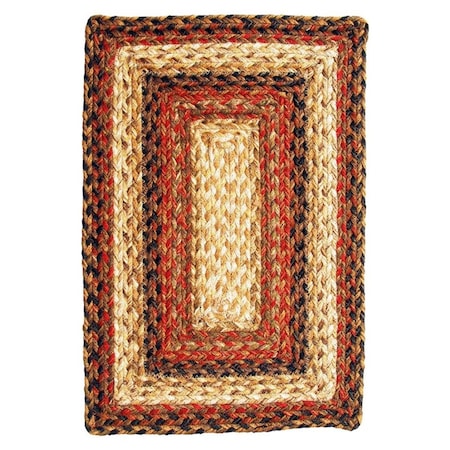 Russet Hudson Jute Braided Rugs - Placemats - Rectangle - Set Of 4